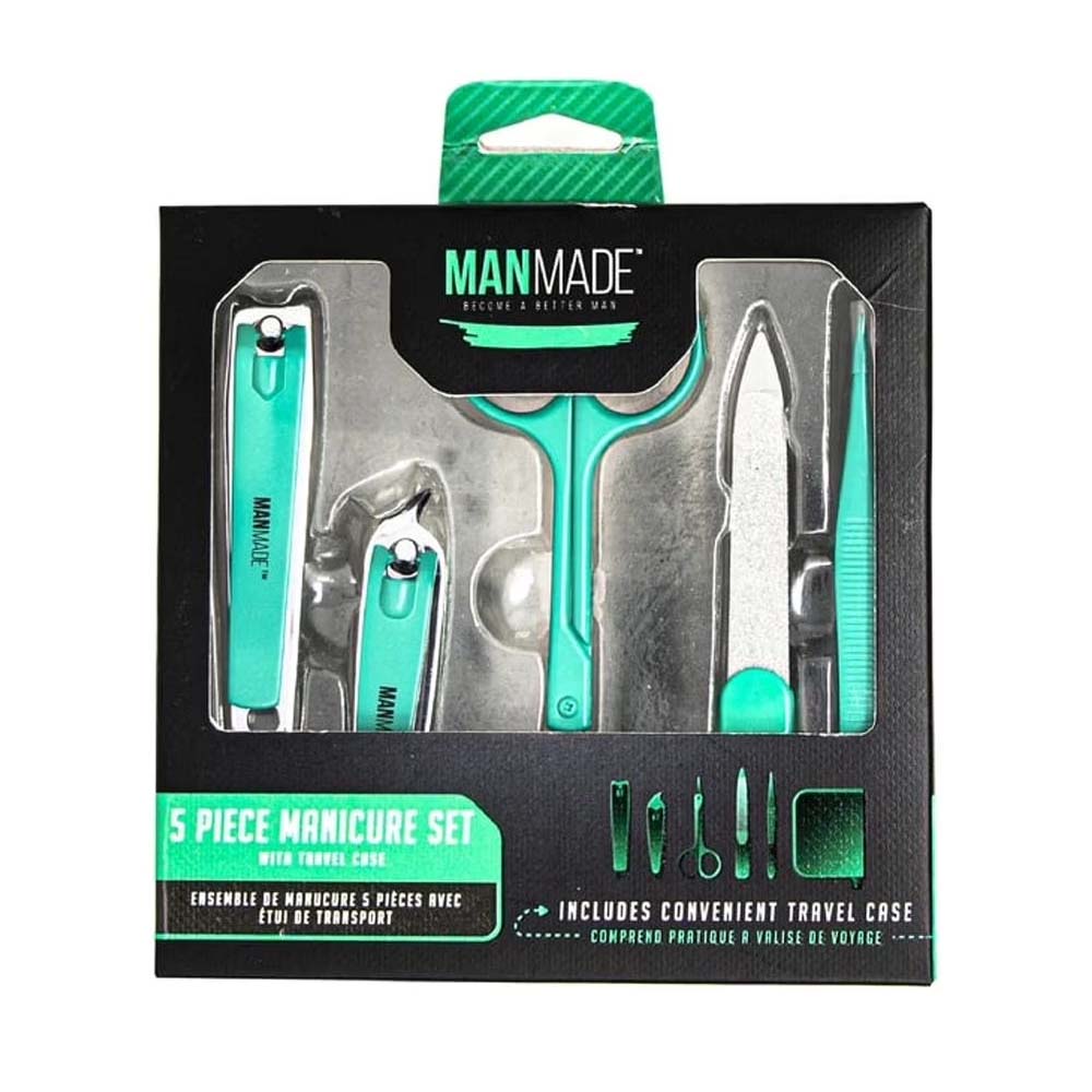 ManMade Manicure Set With Travel Case (Colors May Vary)