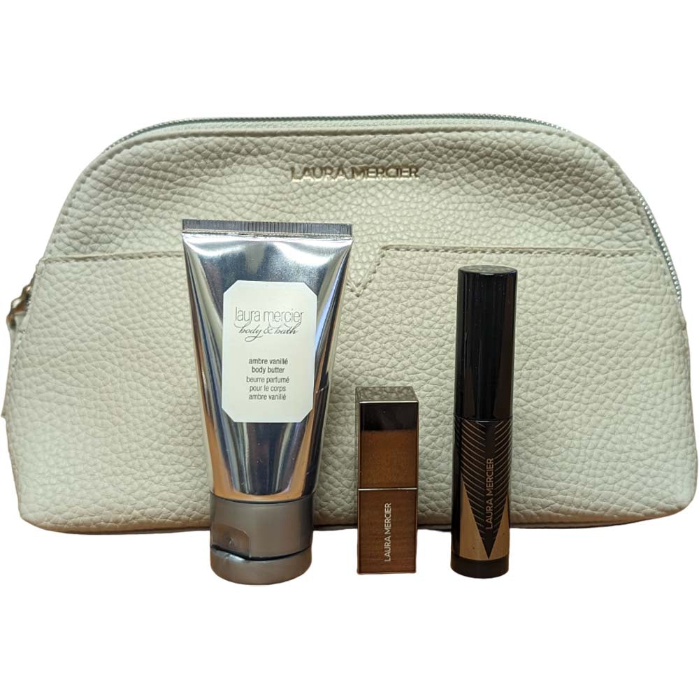 Laura Mercier 3 Piece Set with Cosmetic Bag