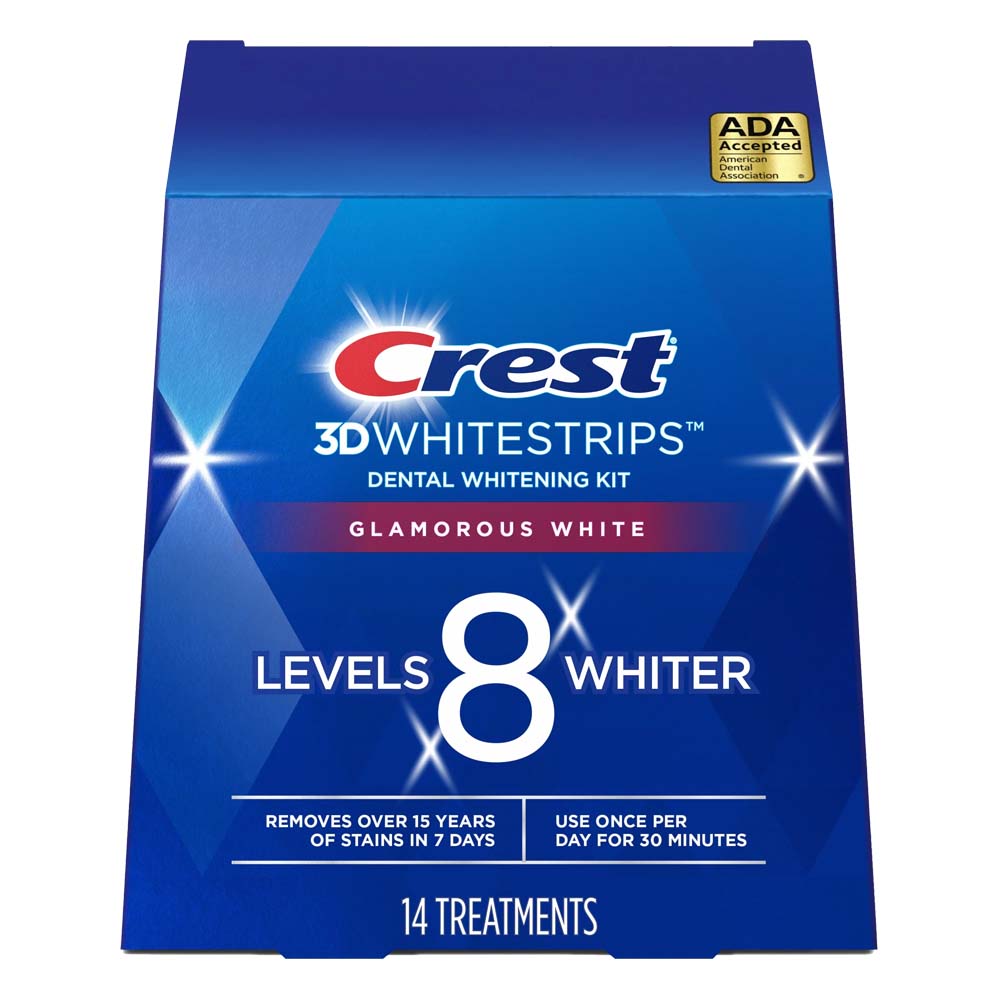 Crest 3D Whitestrips Glamorous White Levels 8 Whiter