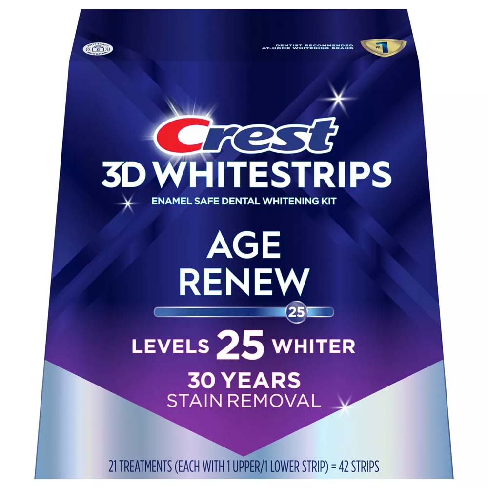 Crest 3D Whitestrips Age Renew Levels 25 Whiter