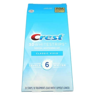 Crest 3D Whitestrips Dental Whitening Kit Classic Vivid Level 6