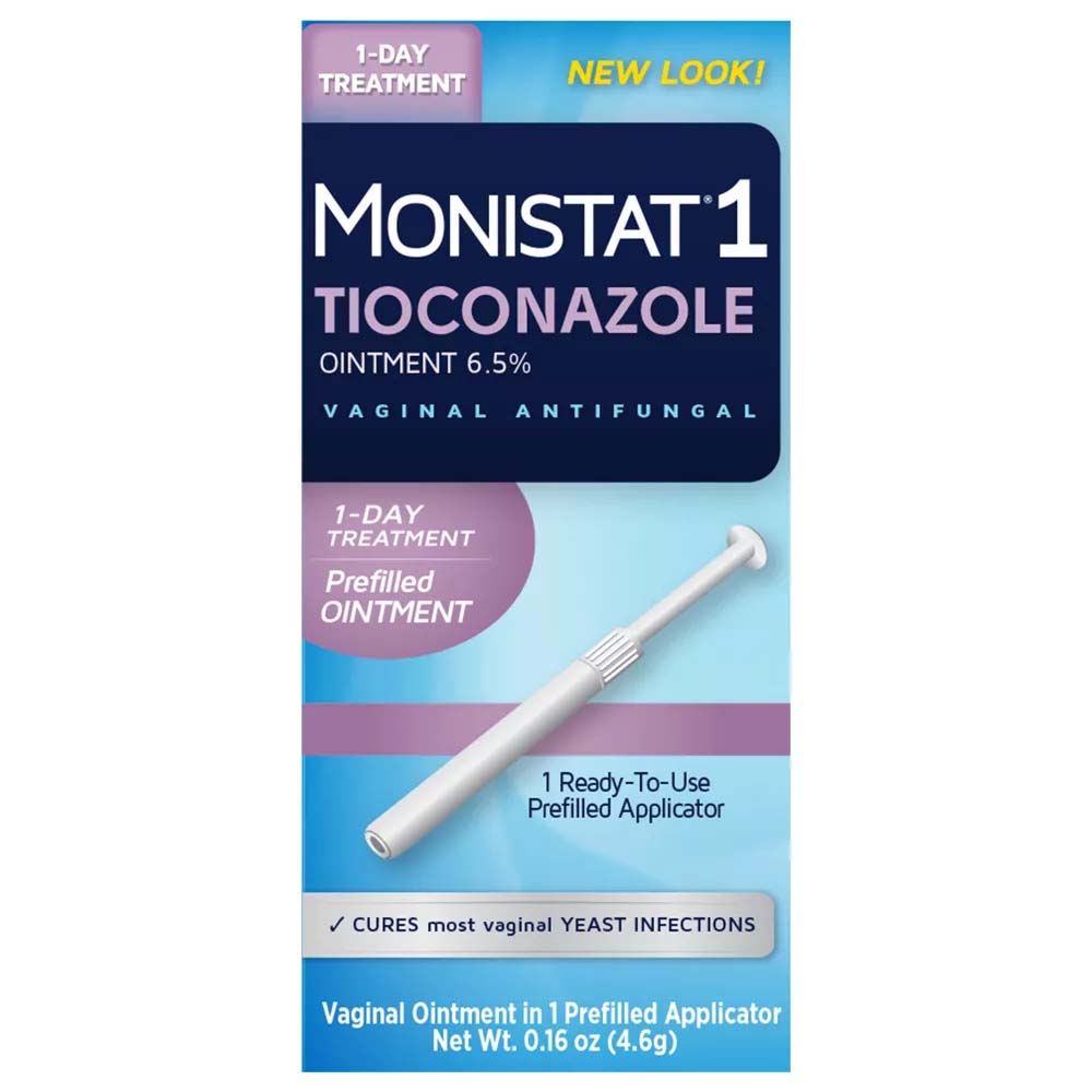Monistat 1-Day Yeast Infection Treatment Prefilled Ointment + Applicator