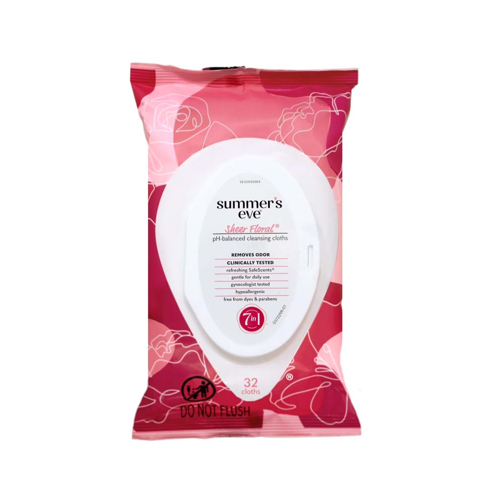 Summer's Eve Sheer Floral pH-Balanced Cleansing Cloths