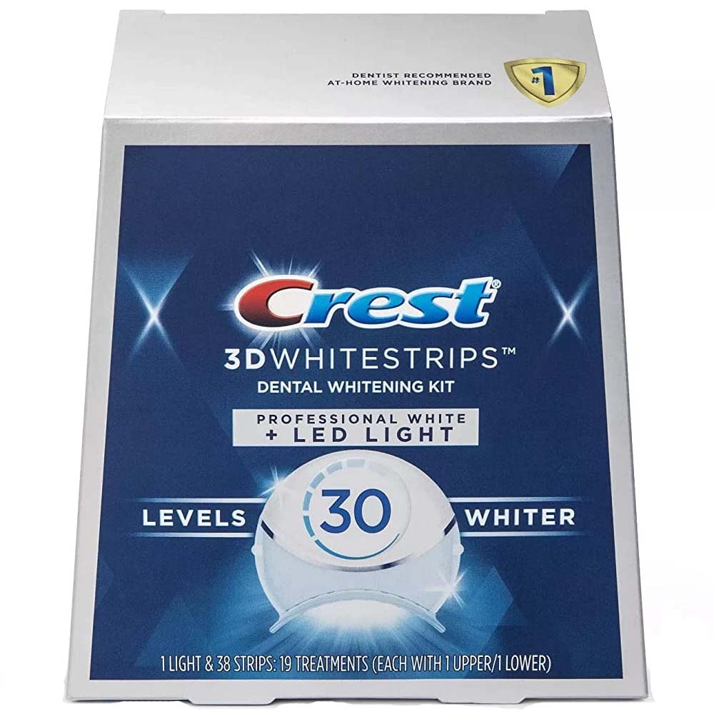 Crest 3D Whitestrips Professional White + LED Light Levels 30 Whiter