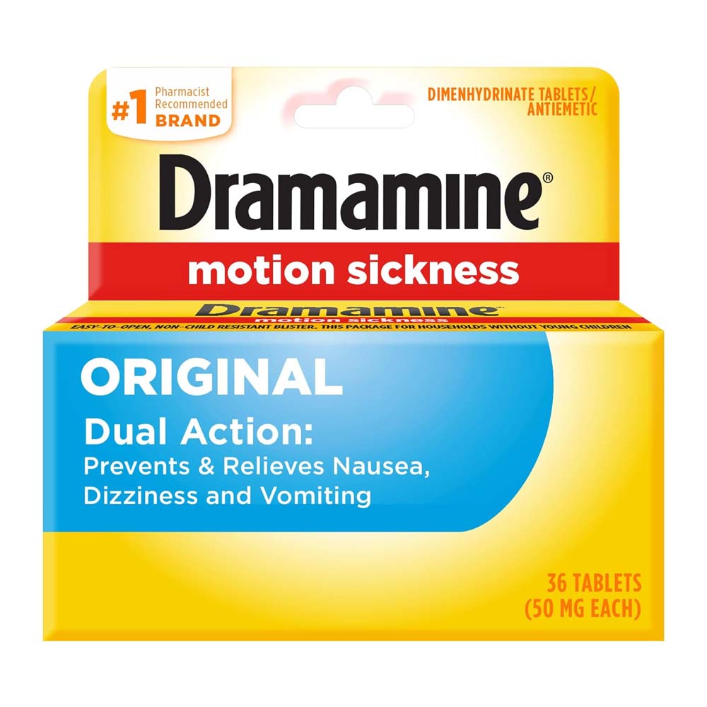 Dramamine Original Motion Sickness Relief 50mg Tablets
