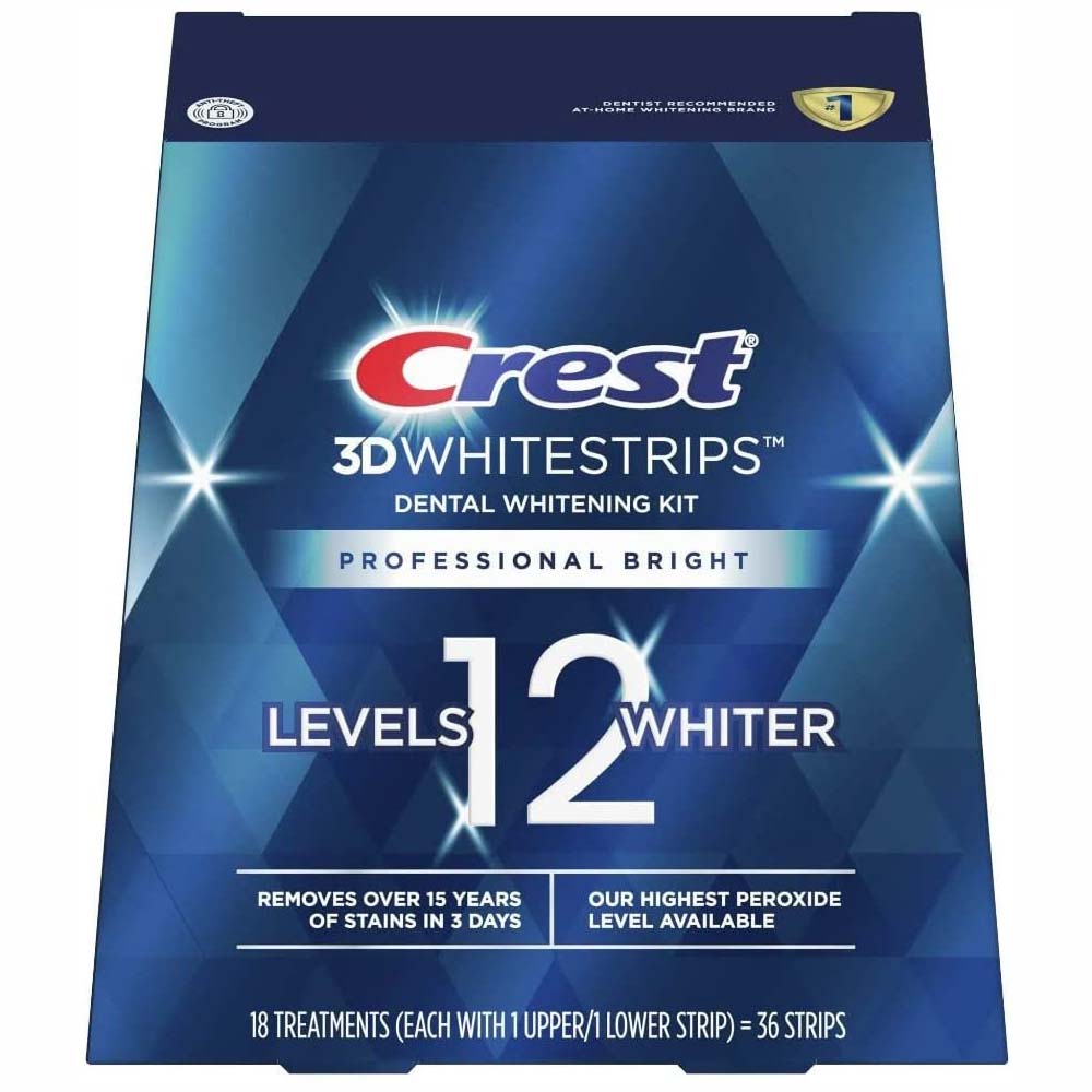 Crest 3D Whitestrips Professional Bright Levels 12 Whiter