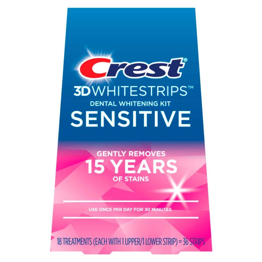 Crest 3D Whitestrips Dental Whitening Kit Sensitive White