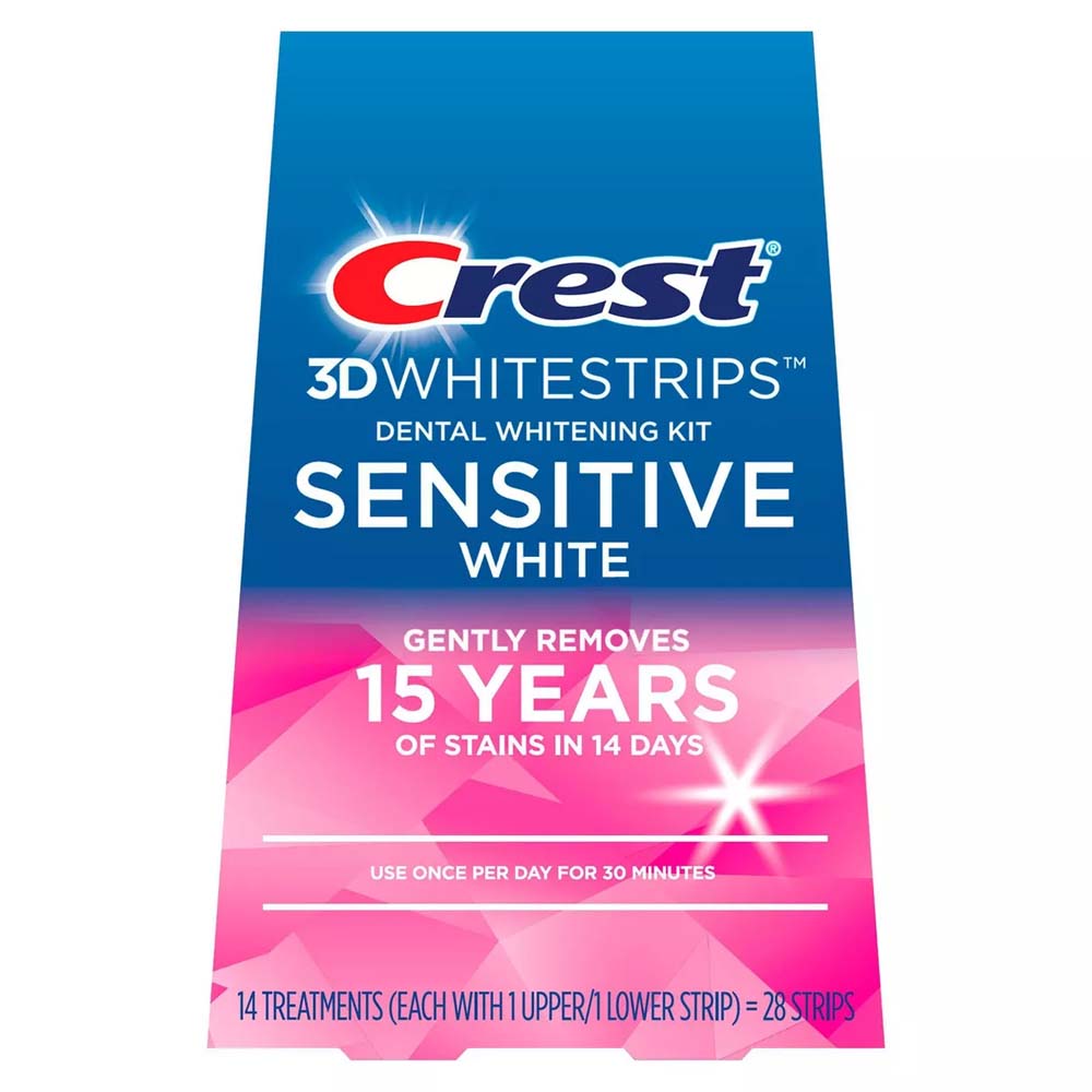 Crest 3D Whitestrips Dental Whitening Kit Sensitive White