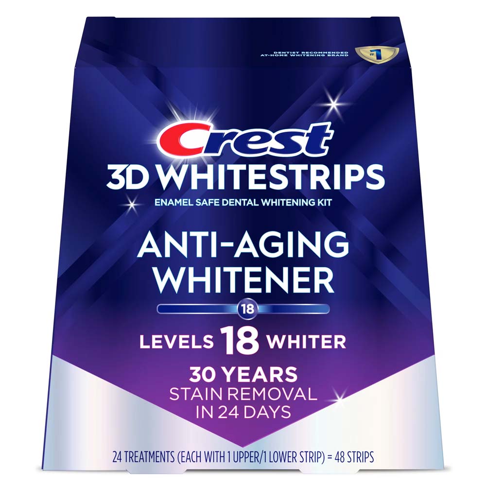 Crest 3D Whitestrips Anti-Aging Whitener Levels 18 Whiter