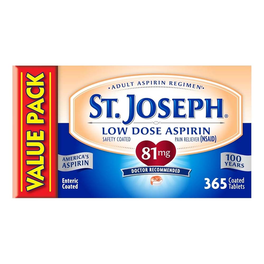 St. Joseph Low Dose Aspirin 81mg Tablets