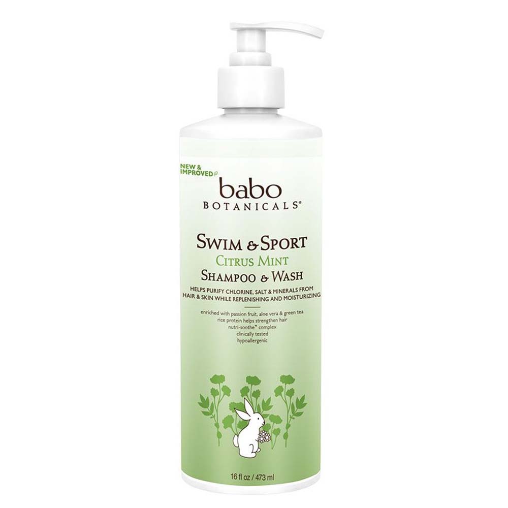 Babo Botanicals Swim and Sport Citrus Mint Shampoo and Wash