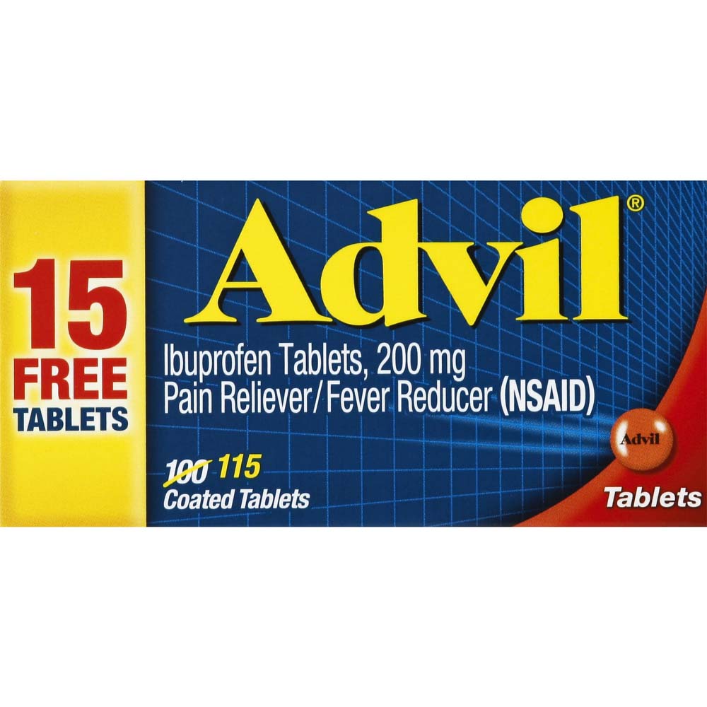 Advil Pain Reliever and Fever Reducer 200 mg Tablets