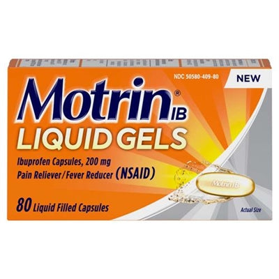 Motrin Liquid Gels Pain Reliever Fever Reducer