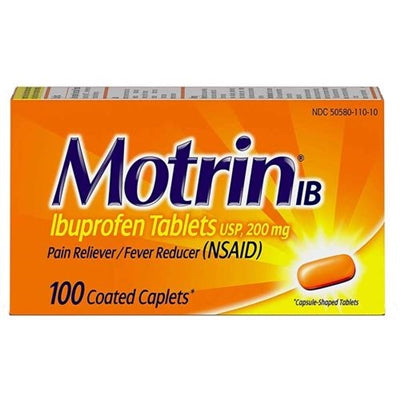 Motrin Ibuprofen Tablets Pain Reliever Fever Reducer