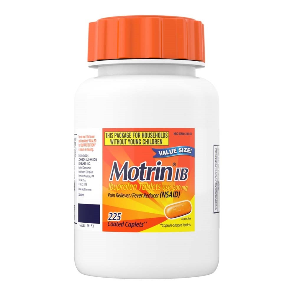 Motrin Ibuprofen Tablets Pain Reliever Fever Reducer