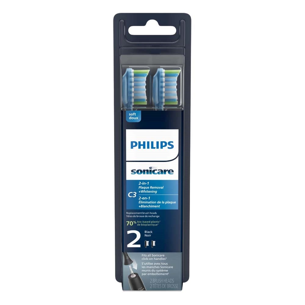 Philips Sonicare C3 2 In 1 Plaque Removal+Whitening Replacement Brush Heads