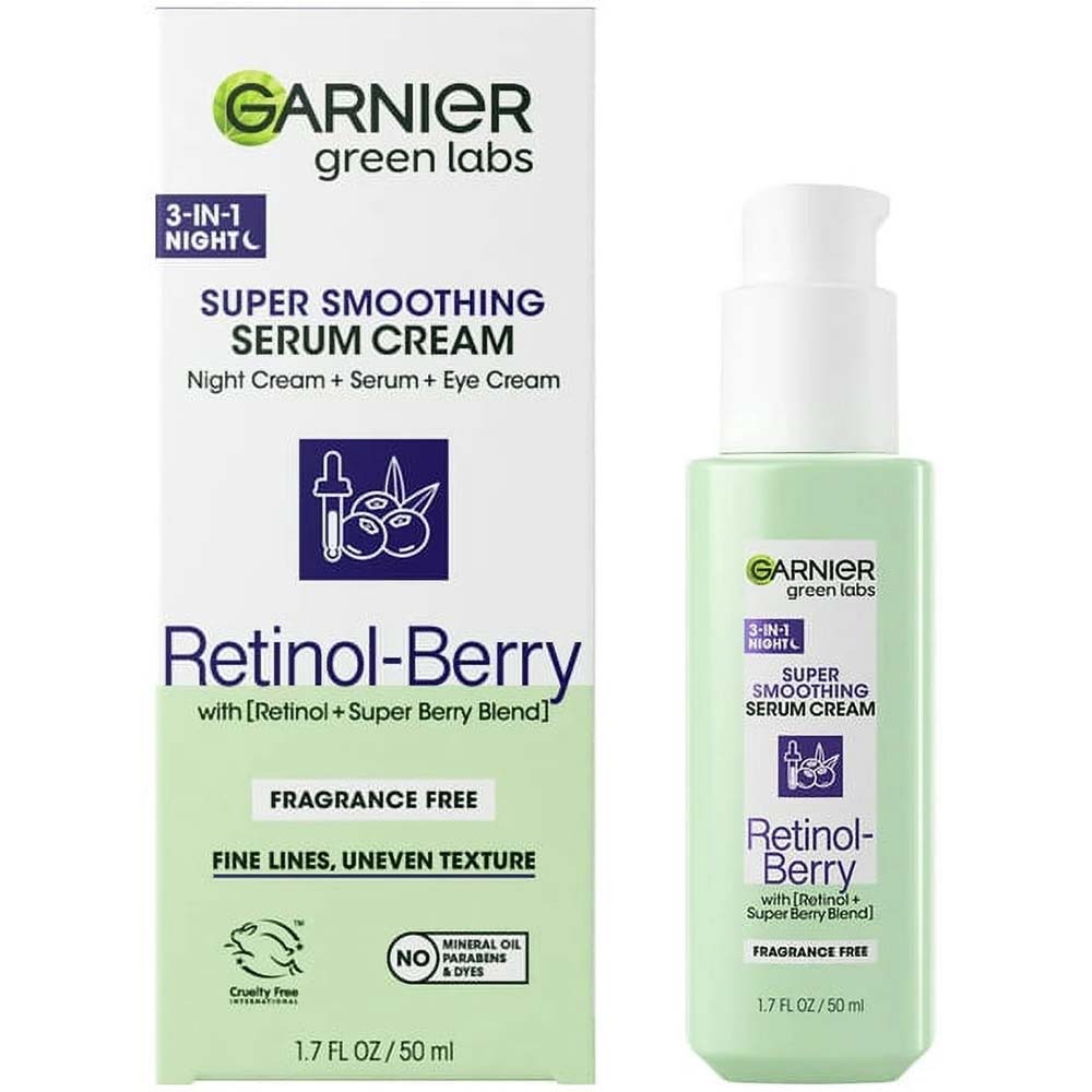 Garnier 3-In-1 Super Smoothing Serum Cream Retinol Berry