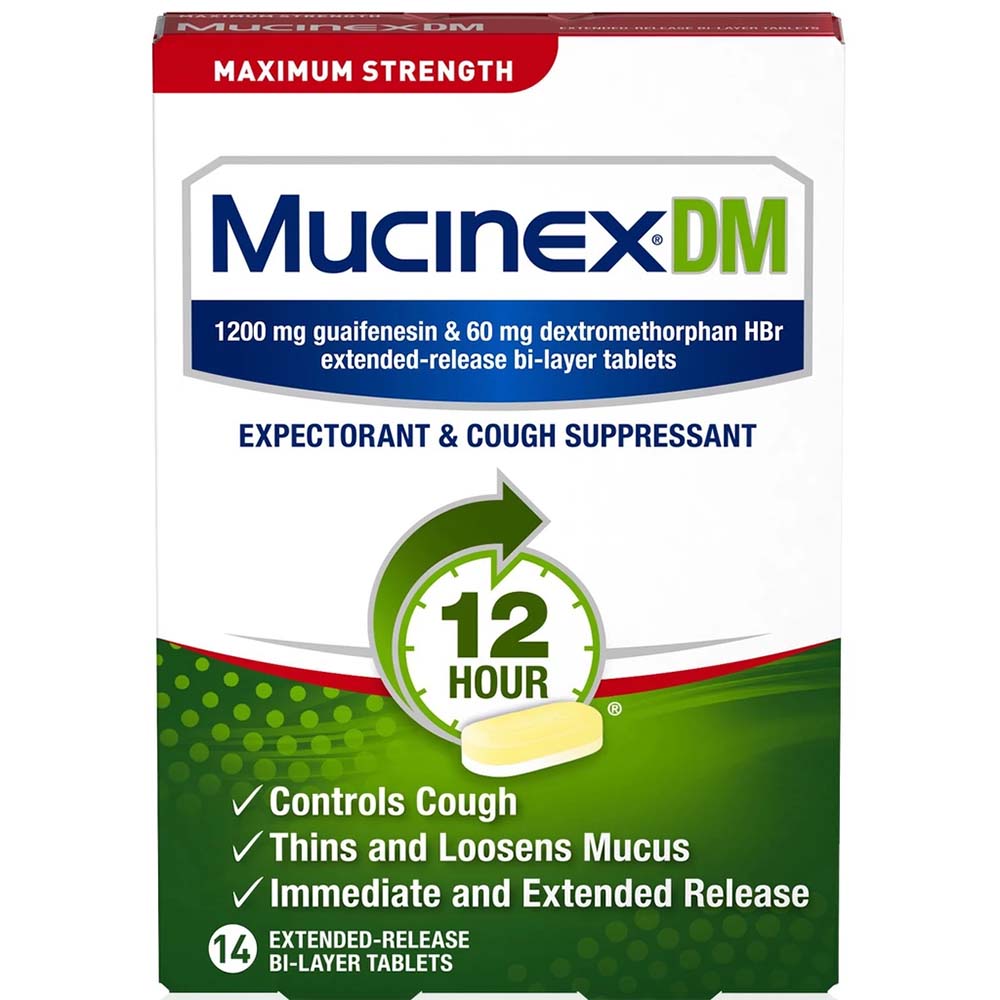 Mucinex DM Maximum Strength 12 Hour Expectorant & Cough Suppressant Tablets