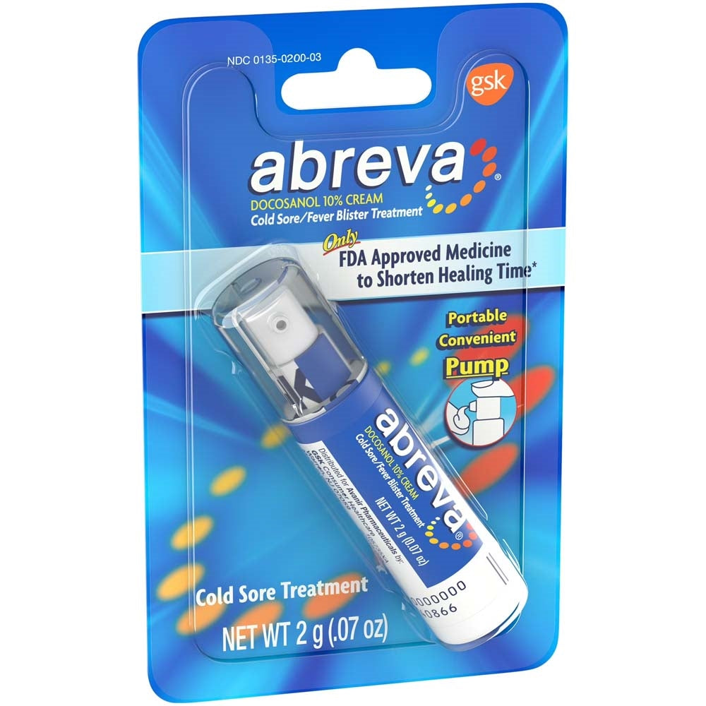 Abreva Cold Sore Fever Blister Treatment Pump