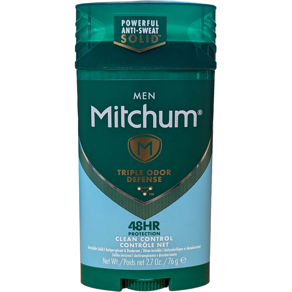 Mitchum Men Triple Odor Defense Solid Antiperspirant and Deodorant Clean Control