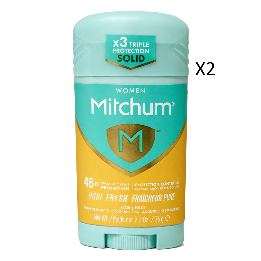 Mitchum Women Triple Odor Defense Invisible Solid Deodorant Pure Fresh