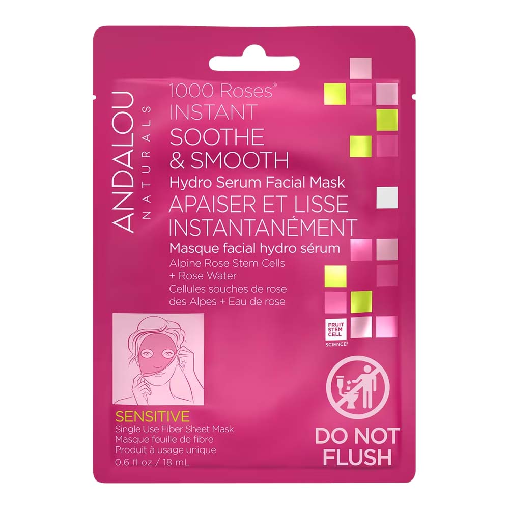 Andalou Naturals Instant Soothe and Smooth Hydro Serum Facial Mask