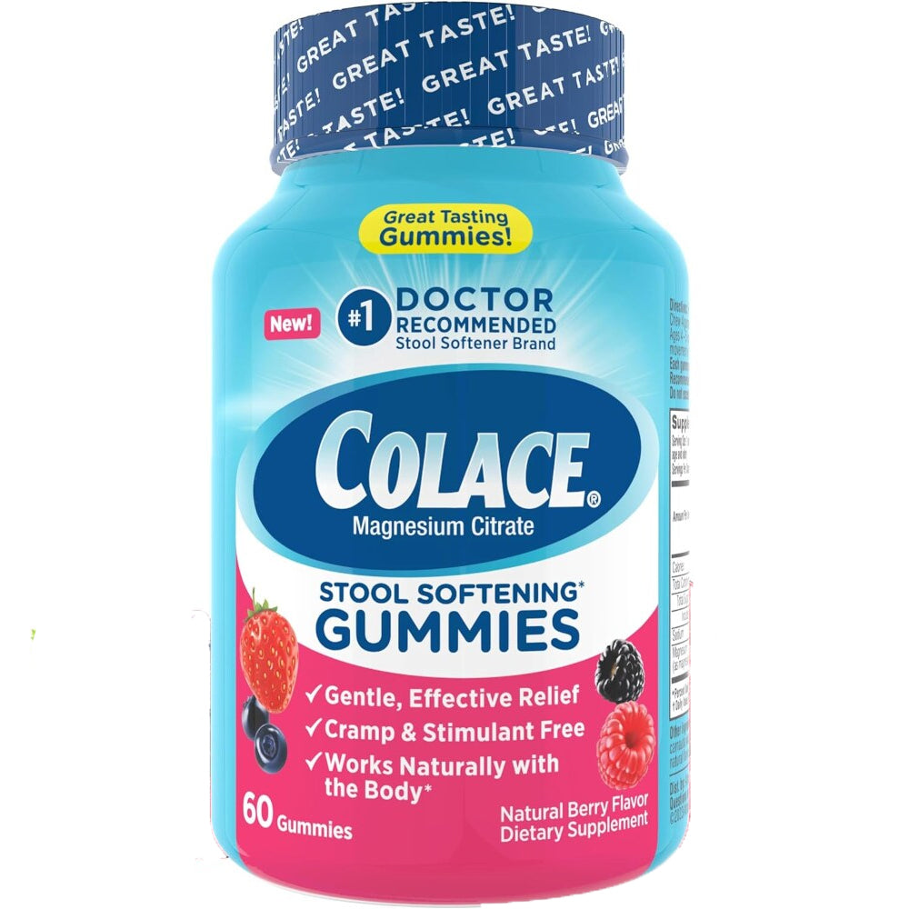 Colace Stool Softening Gummies, Berry Flavor