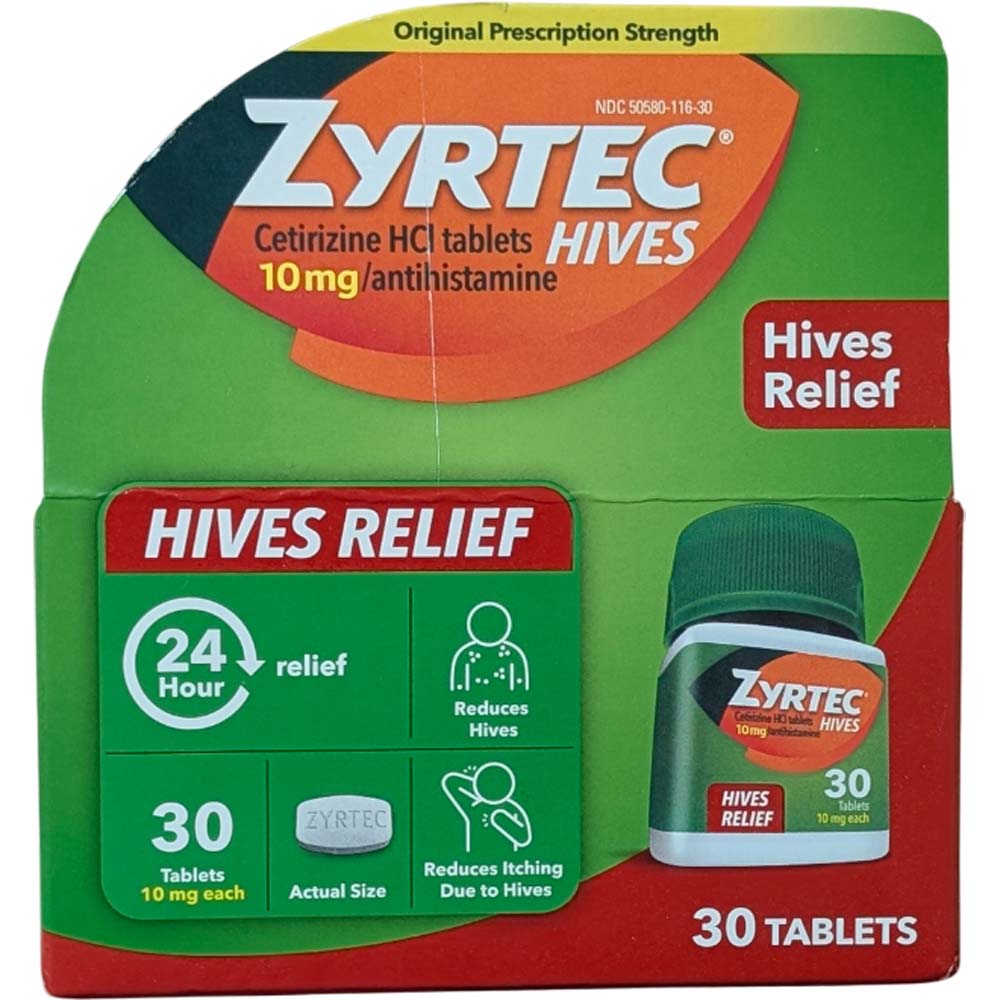 Zyrtec 24 HR Hives Relief Tablets