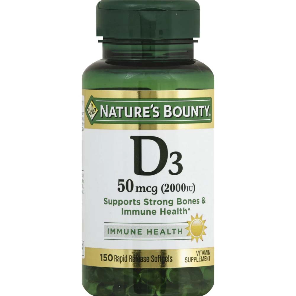 Nature's Bounty D3 50mcg (2000 IU) Softgels