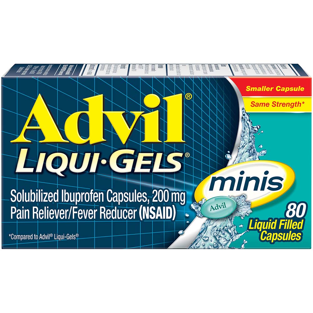 Advil Liqui-Gels Minis Pain Reliever and Fever Reducer Capsules