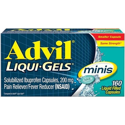 Advil Liqui-Gels Minis Pain Reliever and Fever Reducer Capsules