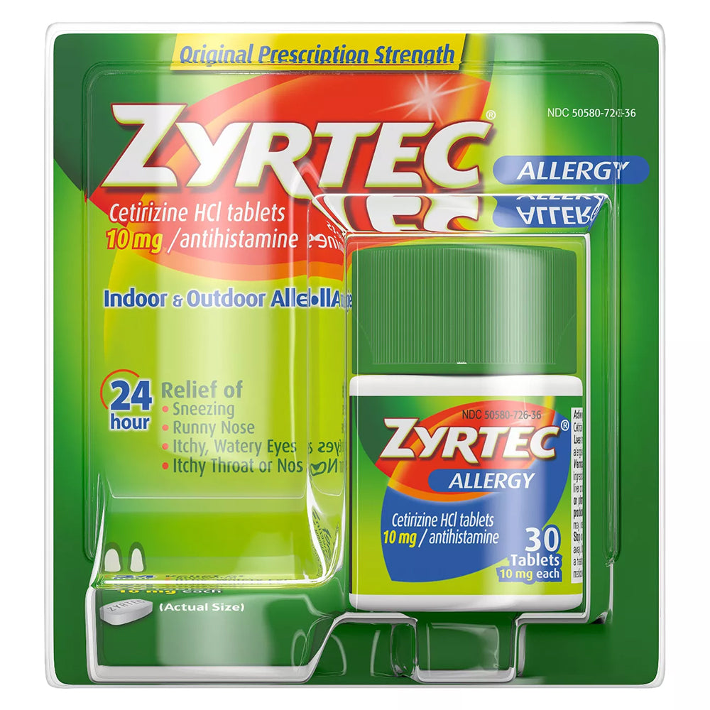 Zyrtec 24 HR Indoor & Outdoor Allergy Relief Tablets