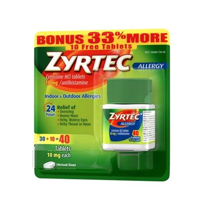 Zyrtec Indoor And Outdoor Allergy Relief 24HR