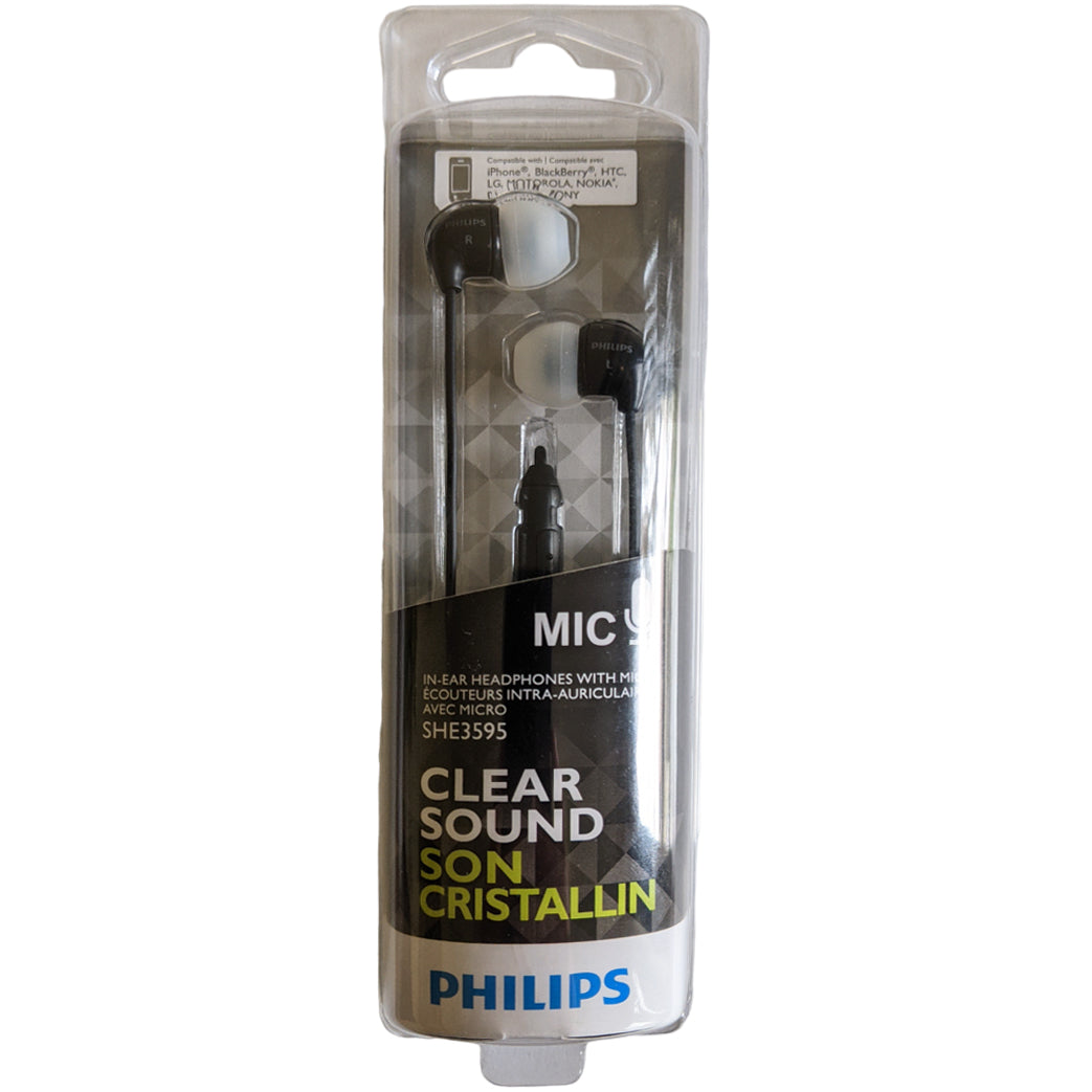 Philips Clear Sound In Ear Headphones With Mic SHE3595