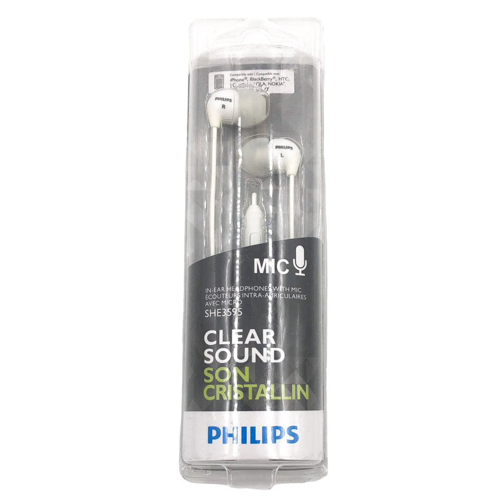 Philips Clear Sound In Ear Headphones With Mic SHE3595