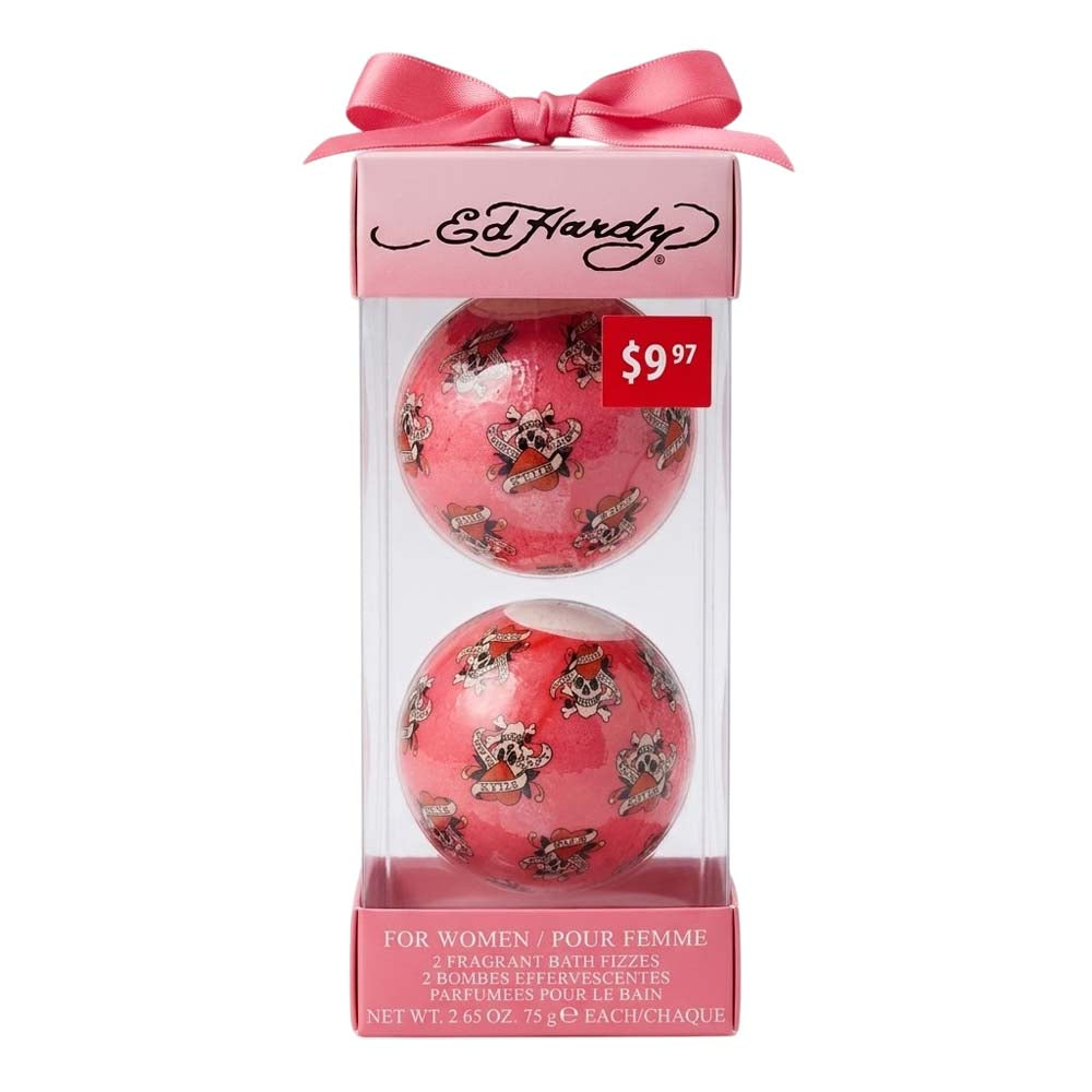 Christian Audigier Ed Hardy Pour Femme Fragrant Bath Fizzes 2 Count