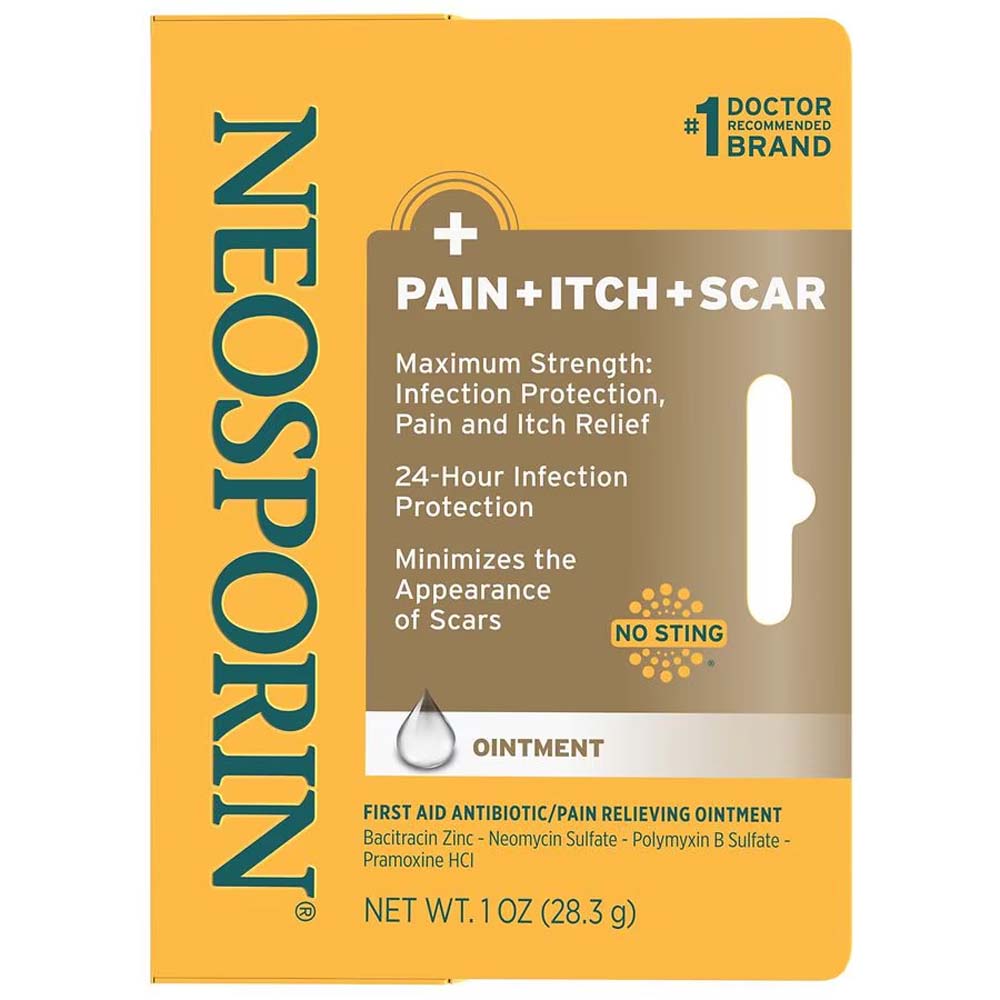 Neosporin Pain + Itch + Scar First Aid Antibiotic Ointment