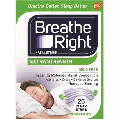 Breathe Right Extra Strength Nasal Strips Sensitive Skin