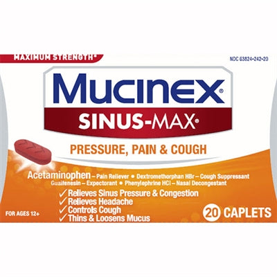 Mucinex Maximum Strength Sinus-Max Pressure, Pain & Cough