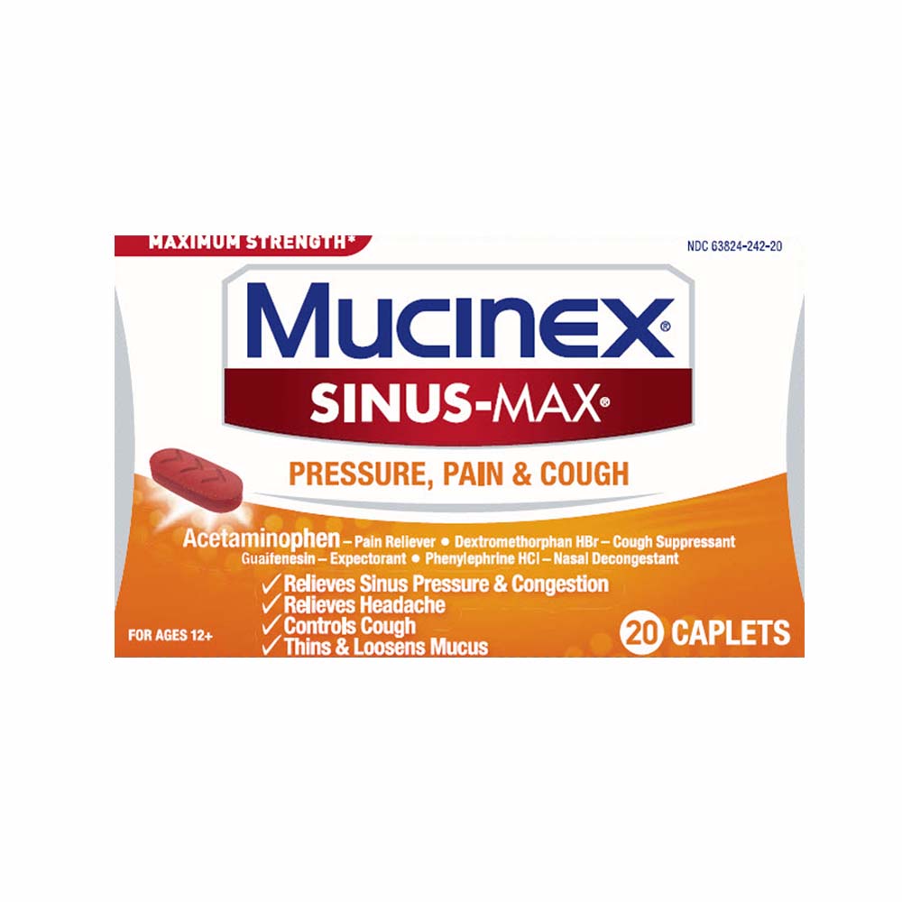 Mucinex Maximum Strength Sinus-Max Pressure, Pain & Cough Caplets