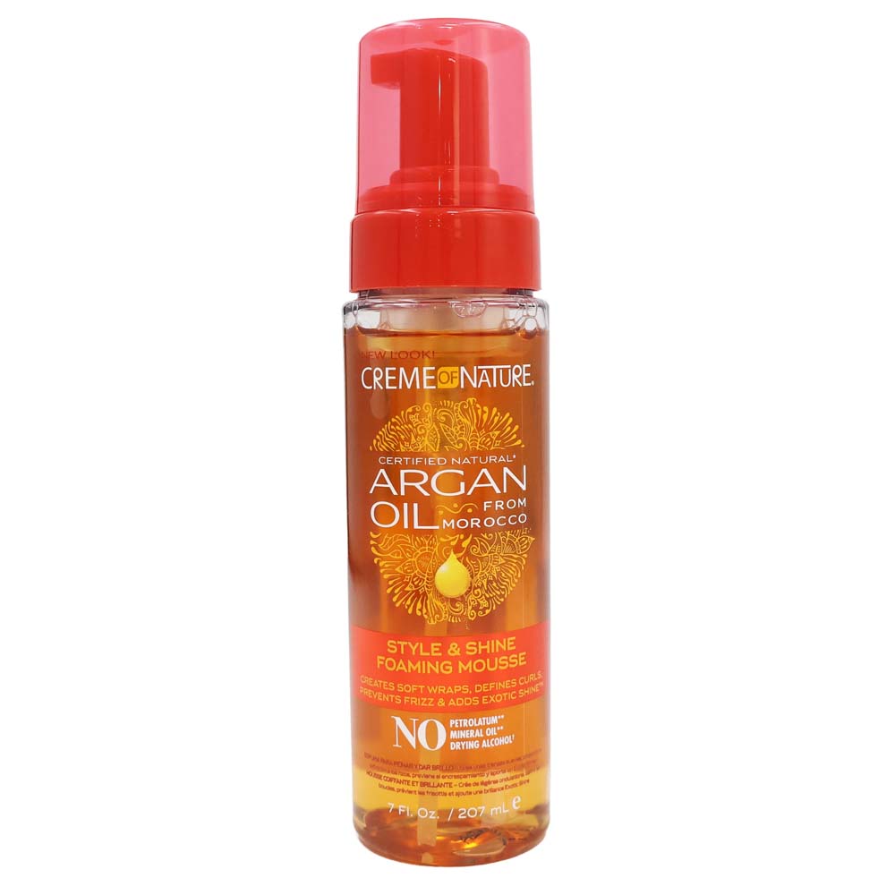 Creme of Nature Argan Oil  Style and Shine Foaming Mousse