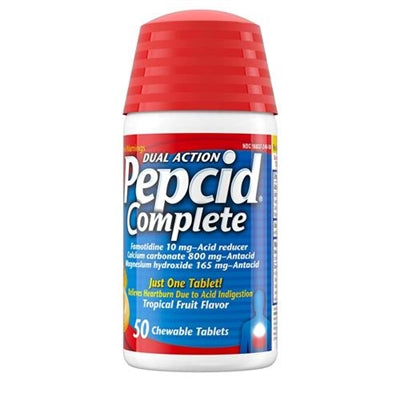 Pepcid Dual Action Acid Reducer, Tropical Fruit Flavor
