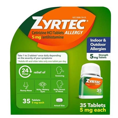 Zyrtec 24 HR Indoor and Outdoor Allergies