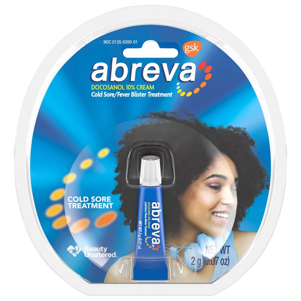 Abreva Cold Sore Treatment Docosanol 10% Cream