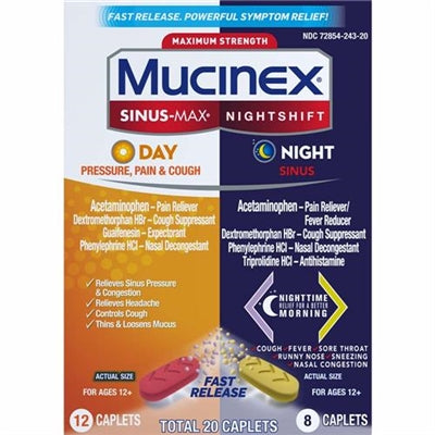 Mucinex Day and Night Sinus Max Nightshift