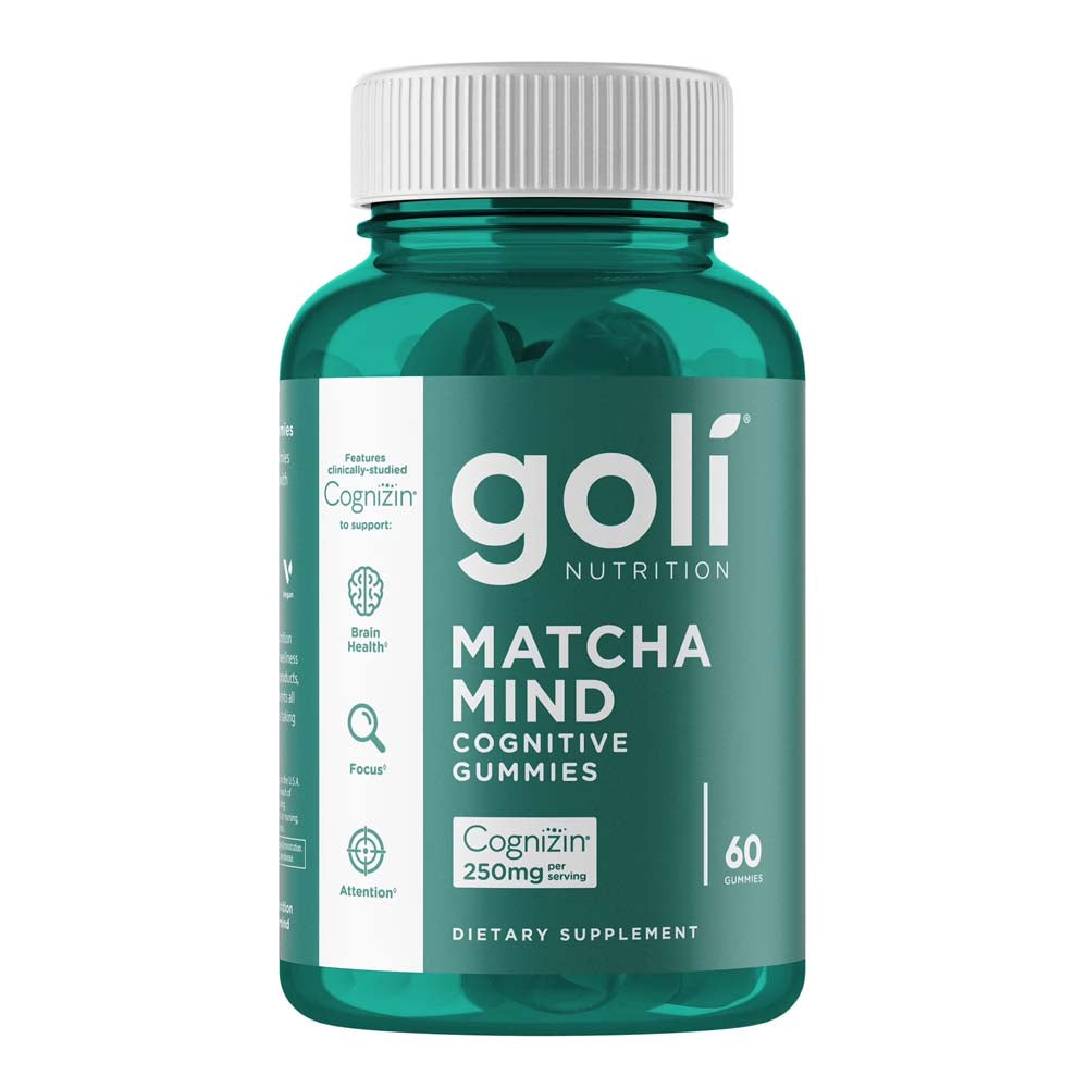 Goli Nutrition Matcha Mind Cognitive 250mg Cognizin Gummies