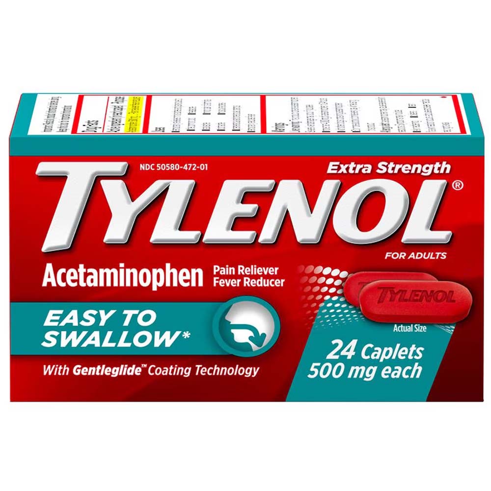 Tylenol Extra Strength Easy to Swallow Pain Reliever Caplets