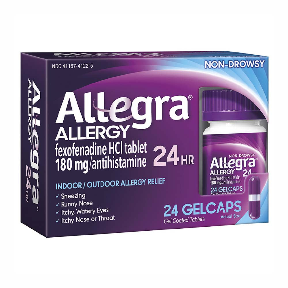 Allegra Allergy 24HR Non-Drowsy Indoor & Outdoor Allergy Relief Gelcaps