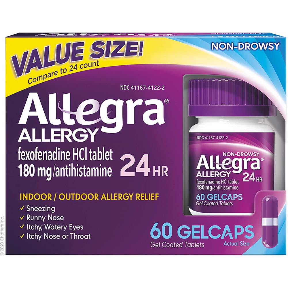 Allegra Allergy 24HR Non-Drowsy Indoor & Outdoor Allergy Relief Gelcaps
