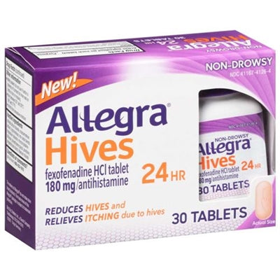 Allegra Allergy 24 HR Hives Reduction And Itch Relief